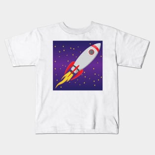 Rocket in space Kids T-Shirt